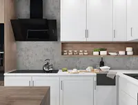 วอลเปเปอร์ติดผนังคอนกรีตสีเทา – ฟิล์มกาวในตัวกันน้ำสำหรับตู้ เคาน์เตอร์ ผนัง – คอนต้าแบบถอดได้แบบมีพื้นผิว 5