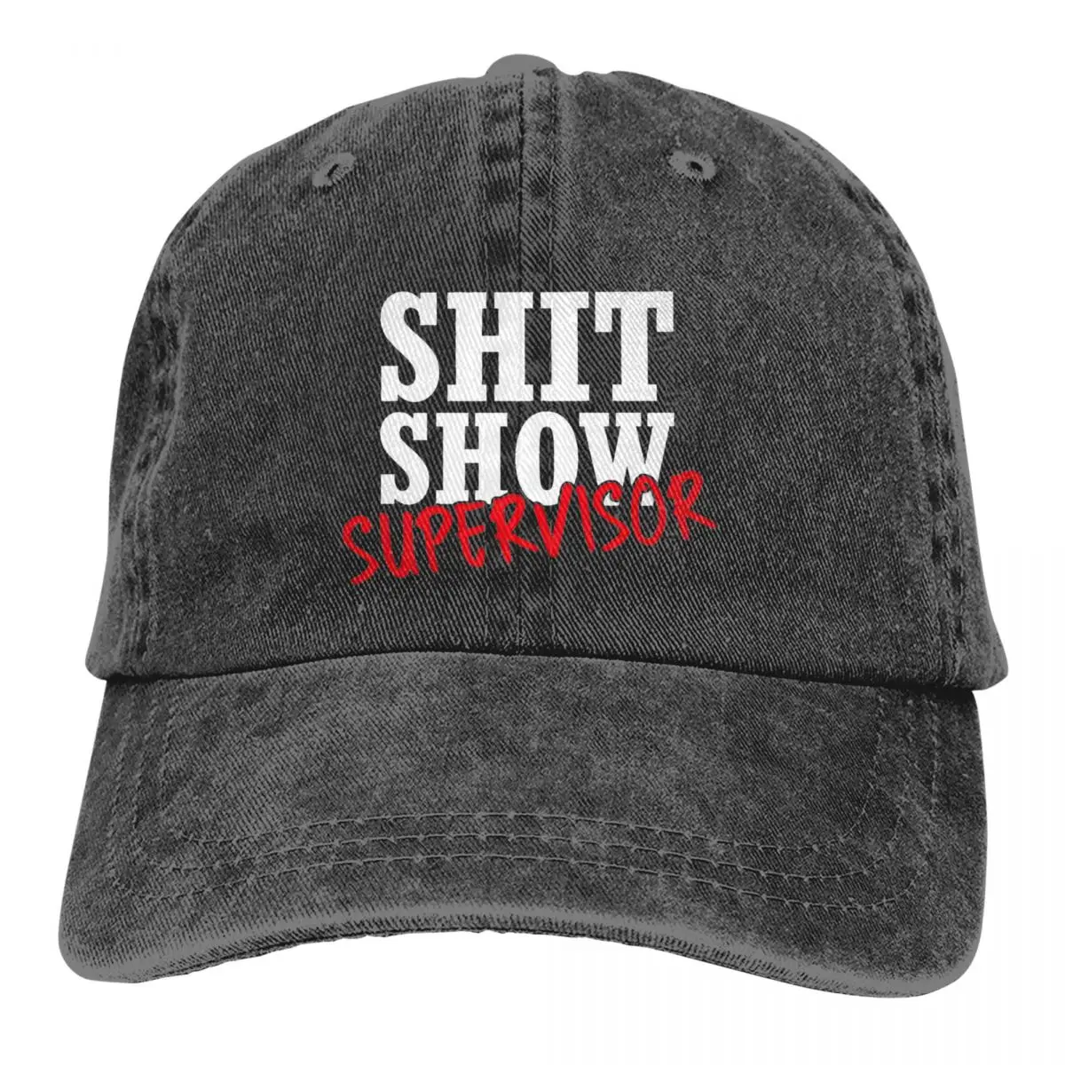 젠장 쇼 슈퍼바이저 야구 모자, Merch 유니섹스 빈티지 웃긴 엄마 매니저, 교사 트럭 운전사 모자, 조절 가능