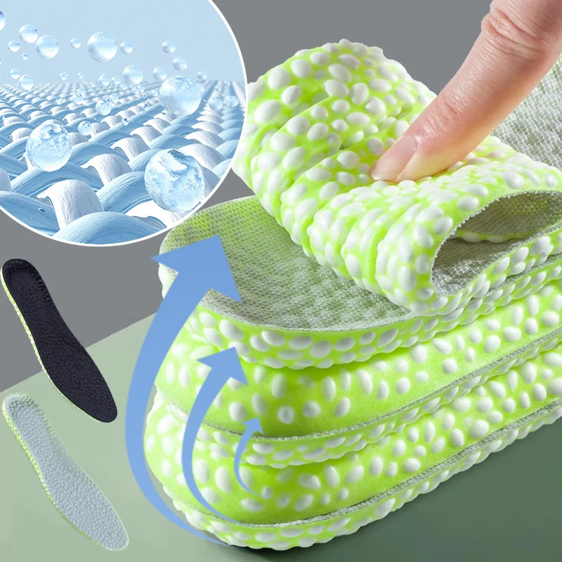 

BOOST Super Soft Shitting Sports Insole Summer Women Men Sweat-absorbing Breathable Popcorn Soft Sole Comfort Shock Absorption
