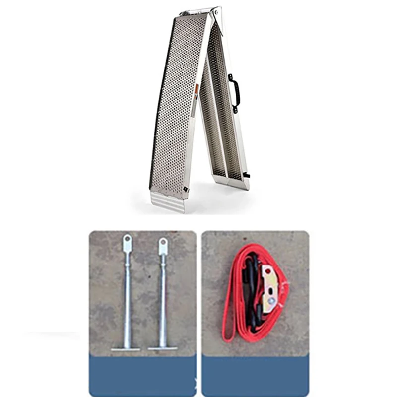 Aluminum Ladder ATV for Pickup Trucks Aluminum Portable Capacity Scrambling Motorcycle Ladder Enhanced Ramp Rack 1pc