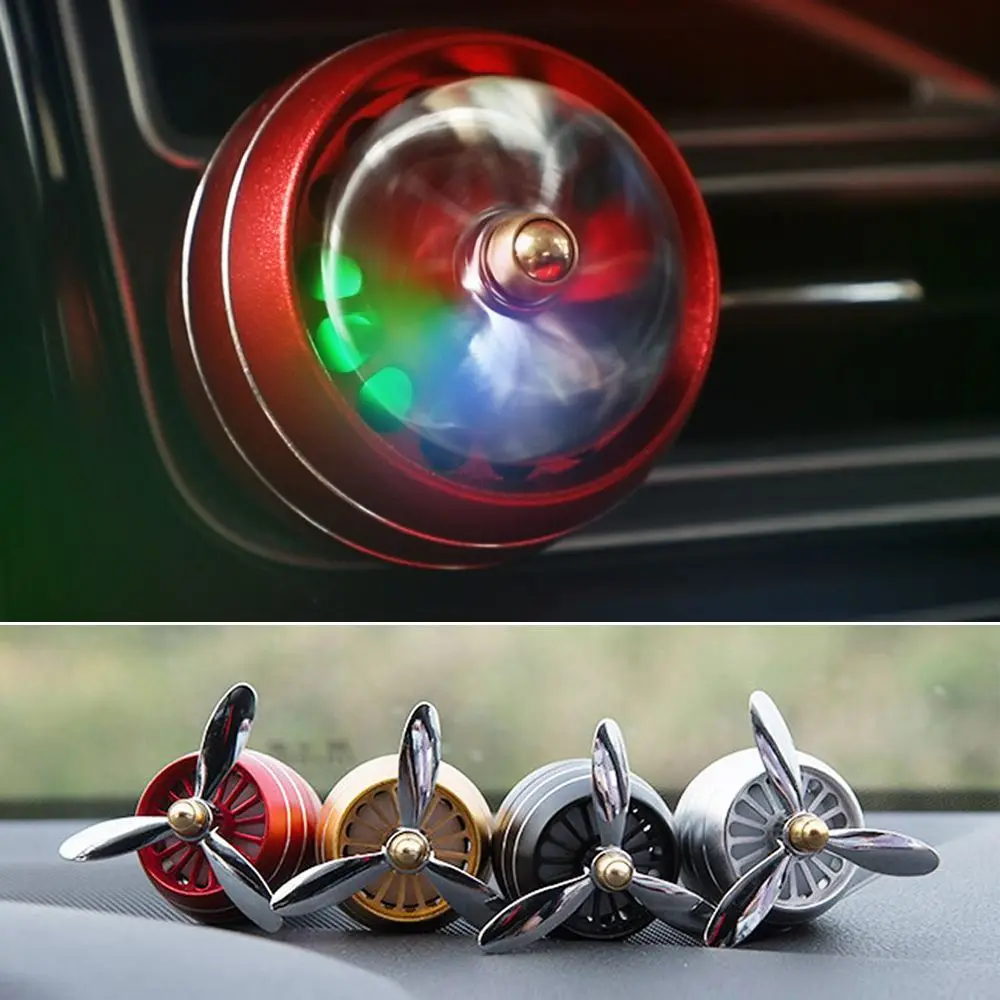 

Clip Air Conditioner Outlet Propeller Shape LED Light Aromatherapy Car Perfume Odor Removal Air Freshener