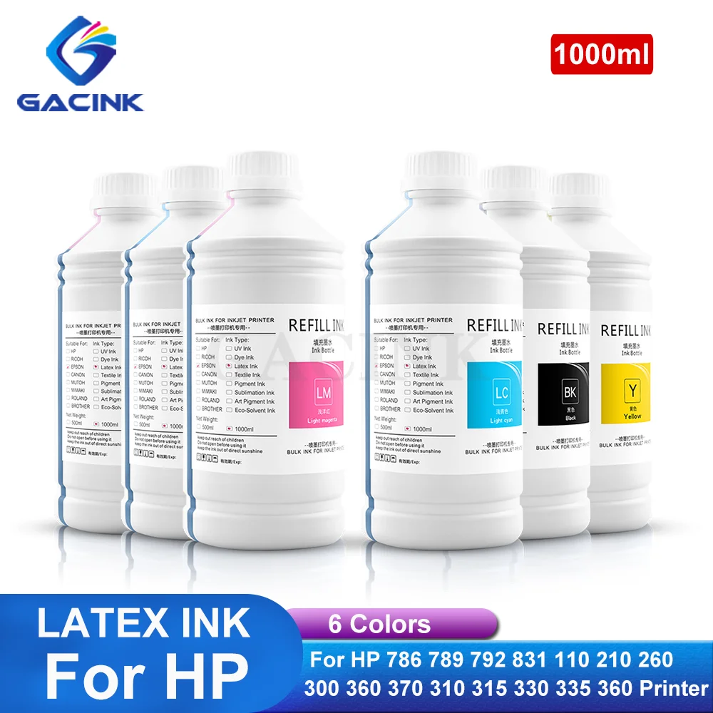 

Latex Ink For HP 792 831 For HP Latex 110 300 310 315 330 335 360 365 370 560 570 Printers High Quality Refill Ink