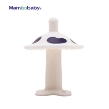 

Baby Teether Pacifier Food Grade Nano-Silver Silicone Infant Teething Mushroom Shape Child Sucking Pacifier Chain Toys BPA Free
