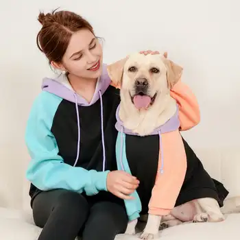 Matching Dog and Owner Hoodies – Soft & Warm Pet Sweatshirt for All Breeds, Cozy Winter Dog Hoodie in Black 1