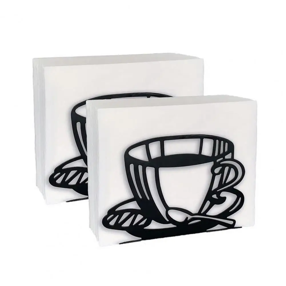 Napkin Holder Coffee Cup Shape Hollow Out Keep Neat Wet Wipes Paper Towel Holder Household Supplies 5