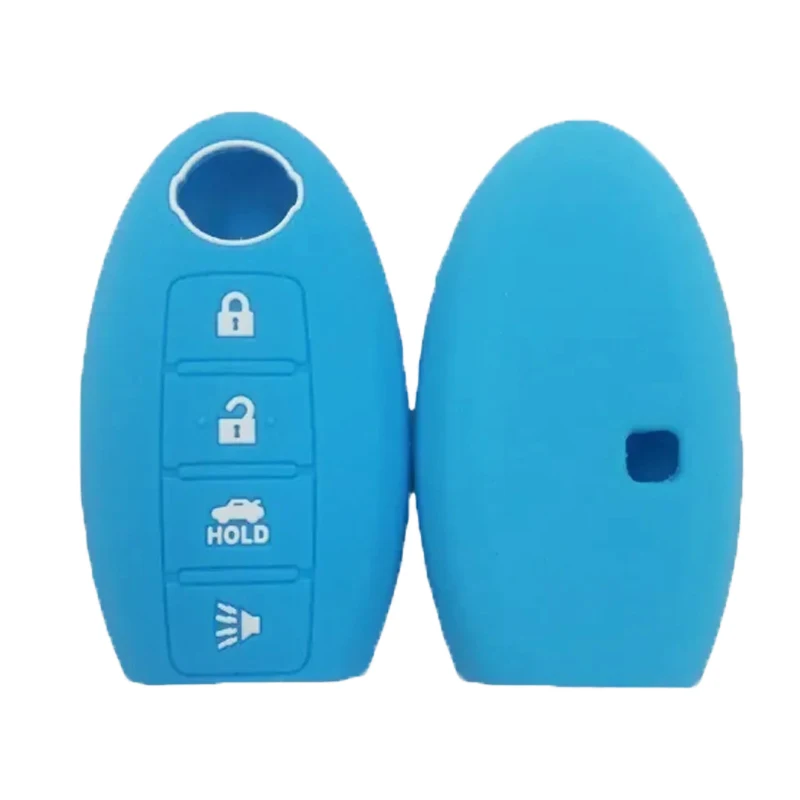 Premium 4-Button Silicone Car Keycase Accessory