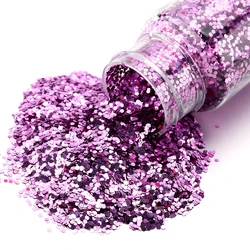 Sparkly Fine Glitter Powder for Arts and Crafts, Nail Art, and Cosmetic Use - Rainbow Colors (20g- Purple)