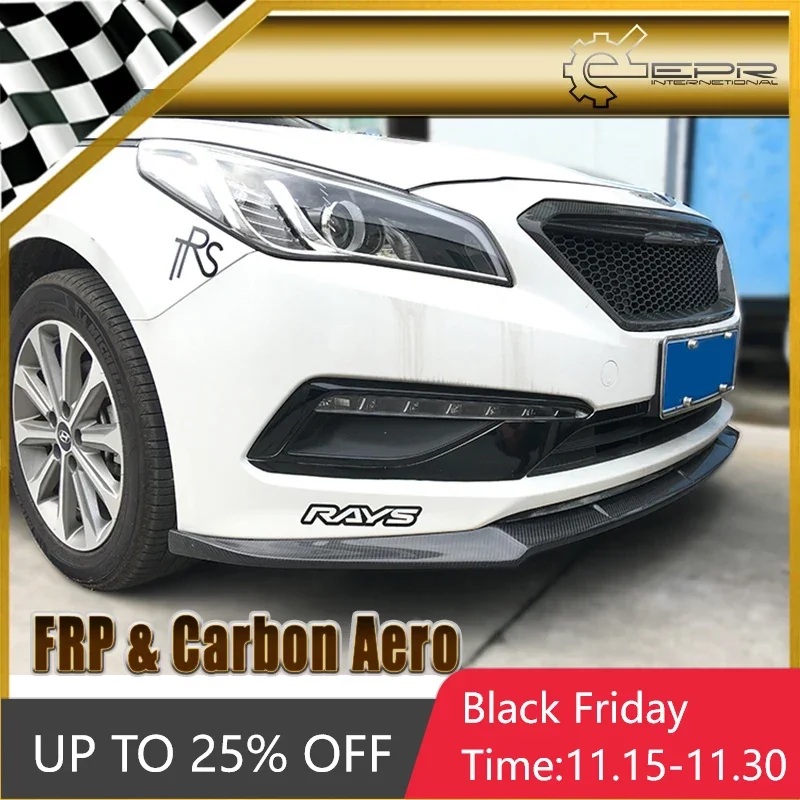 

Car-styling For Hyundai 9th Gen Sonata LF Carbon Fiber Front Lip Fibre Bumper Accessories(China Version)
