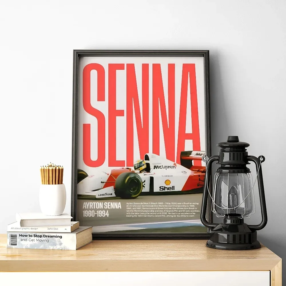 VVSUN Ayrton Senna Formule 1 McLaren Affches F1 Affche Voture de