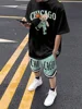 Cartoon Bear 3D Printed Men's Round Neck Short Sleeve 2pcs Suit Urban Street Trend Men's Top Outdoor Men's Drawstring Shorts 1