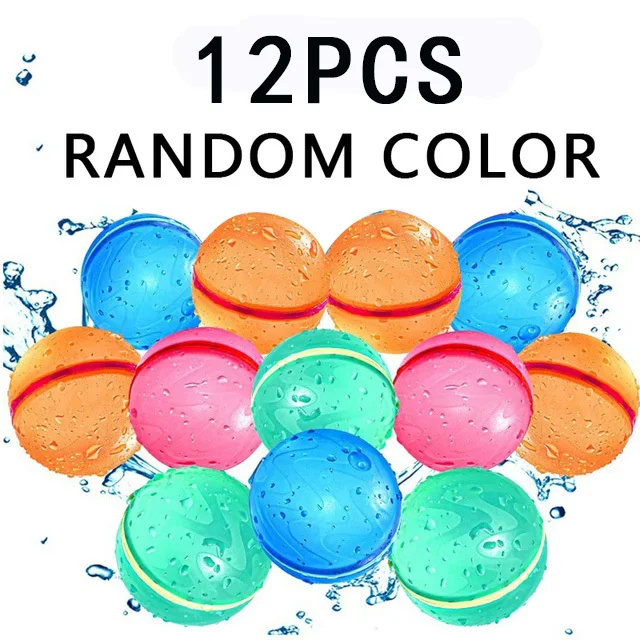 Swimming Pool Magnetic Reusable Water Balloons Refillable Water Balloon Quick Fill Self Sealing Water Bomb Splash Balls for Kids 2