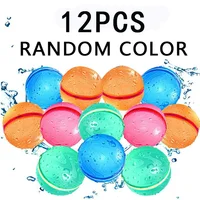 Swimming Pool Magnetic Reusable Water Balloons Refillable Water Balloon Quick Fill Self Sealing Water Bomb Splash Balls for Kids 2