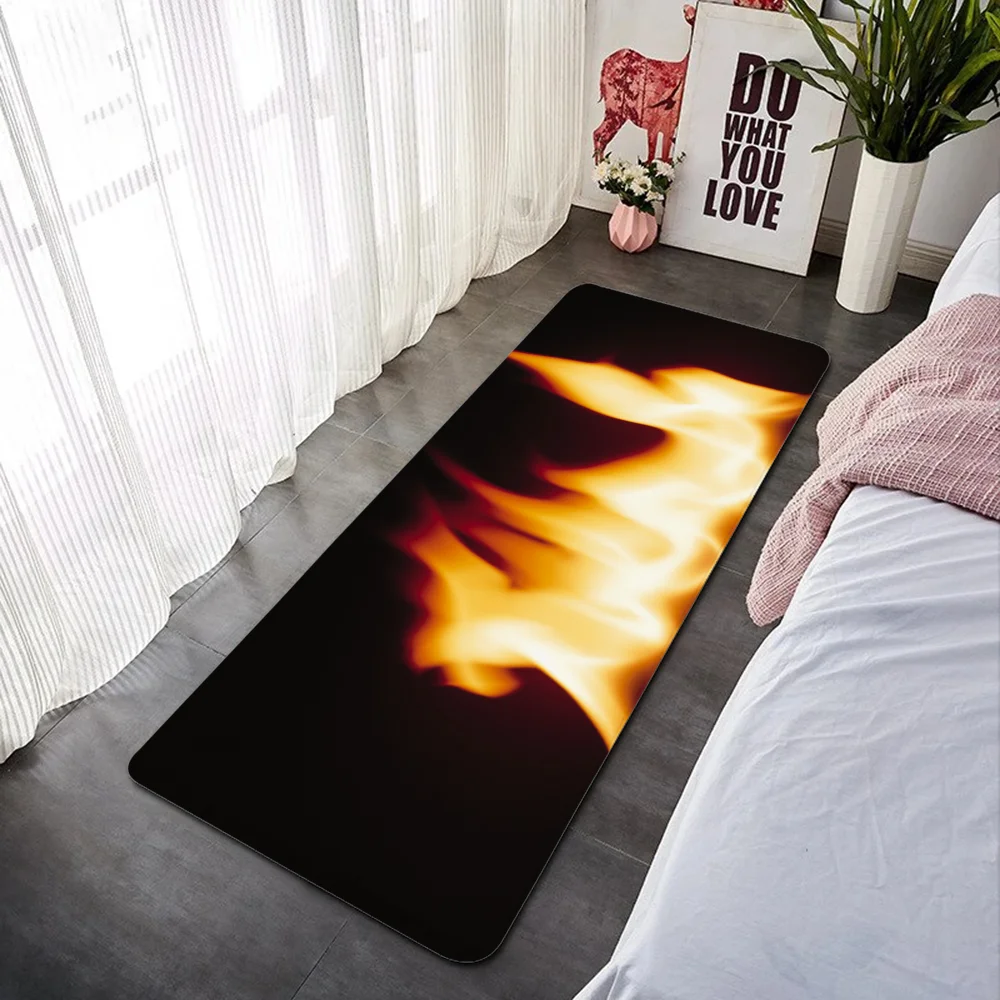 

Flame Carpet for Bathroom Rug Mat House Entrance Door Doormat Entrance to Home Decor Items Things to the Room Decoration Items