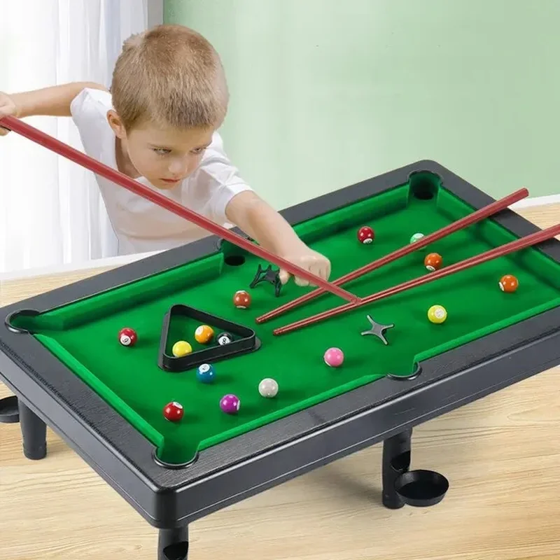 Children Mini Billiard Table Educational Toys Parent Child Interaction Game Indoor Leisure Toys Birthday Gift For Boys billiard accessories pool table playset