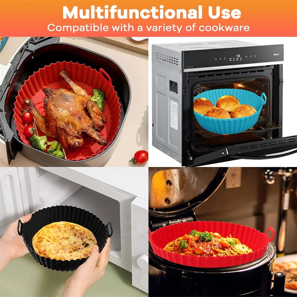 Reusable Non-Stick Silicone Air Fryer Liner - BPA-Free Cooking Accessory