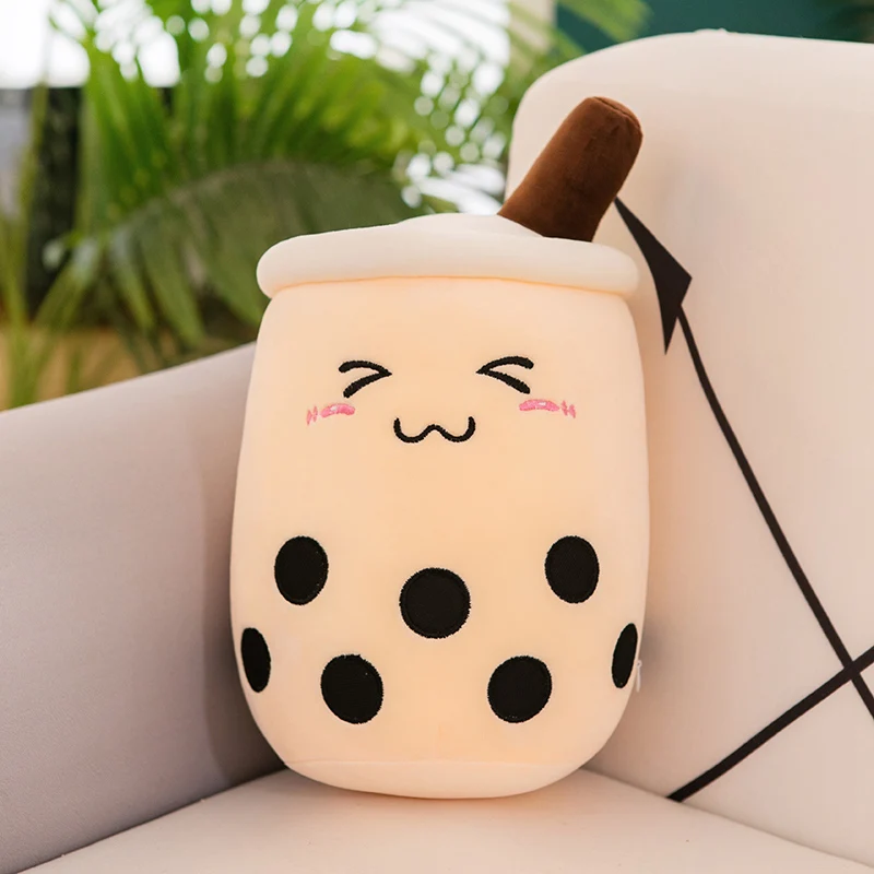 thumbnail image 1 of Boba Plushie Kawaii Room Decor Bubble Tea Plush Toy Stuffed Ice Cream Food Milk Tea Soft Hug Cushion Birthday Gift for Kids, 1 of 5