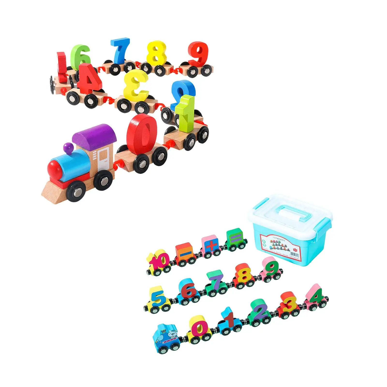 

Magnetic Number Train Set Educational Toy Cars Vehicles Toys for 1 2 3 Year Olds Toddlers Girls Boys Children Birthday Gifts