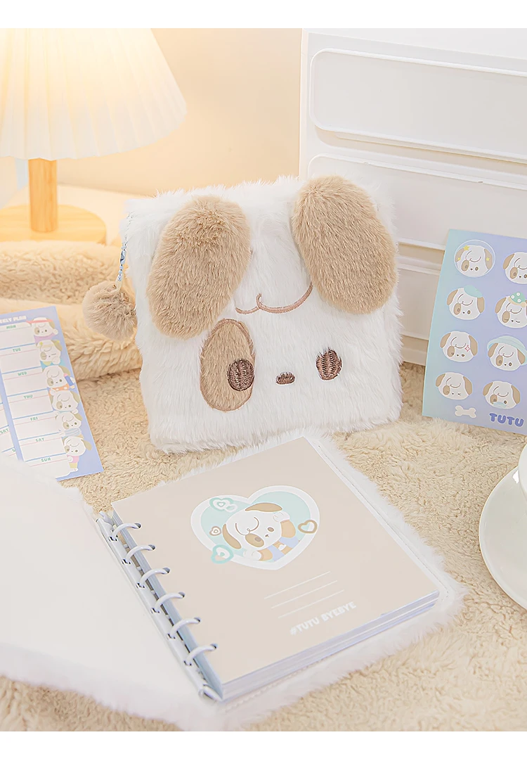 Gato De Pelúcia Notebook Folha Solta Página Colorida Kawaii