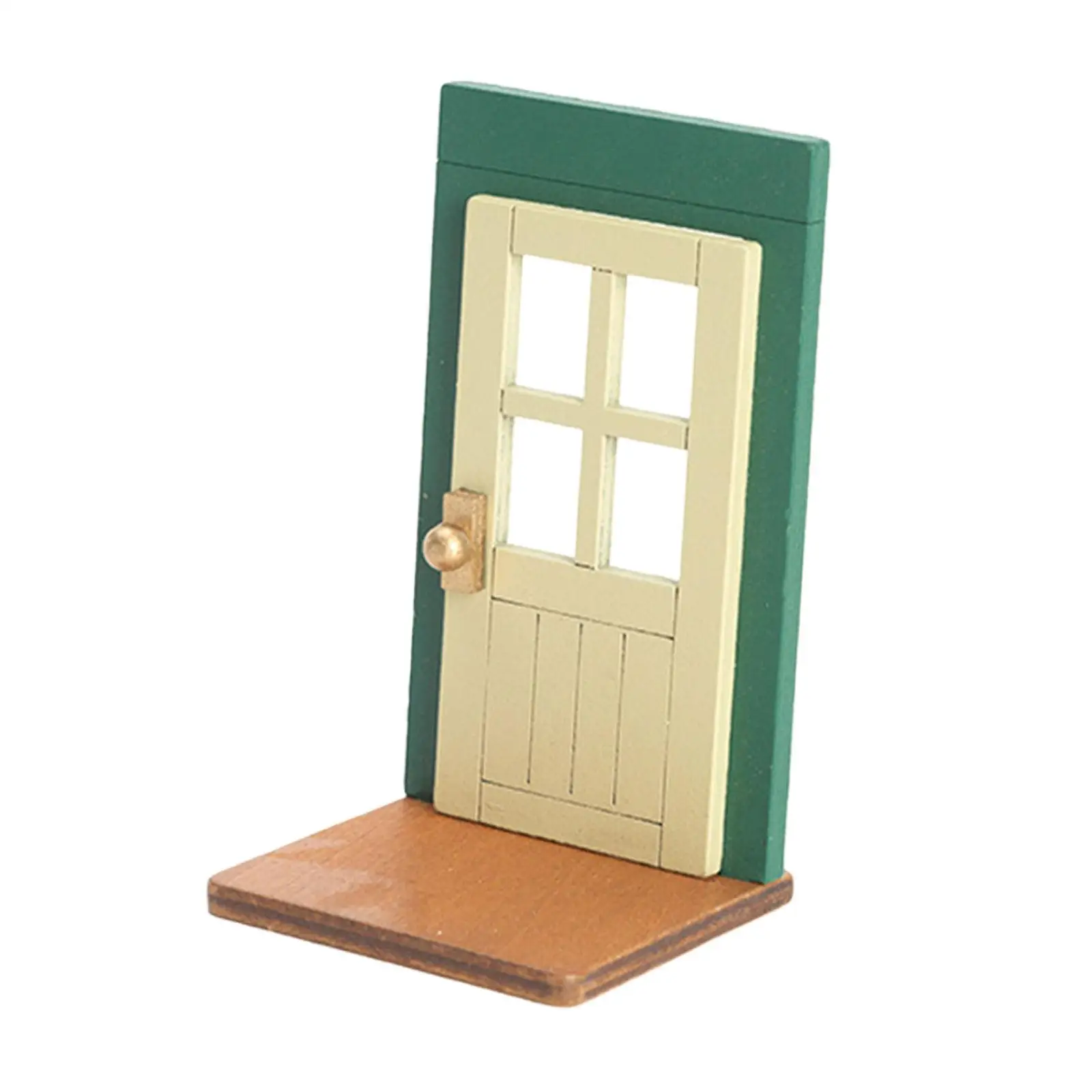 Dollhouse Miniature Door Simulation Dollhouse Door Girls Ornaments Scenery Supplies Dollhouse Door Dollhouse Miniature Wood Door