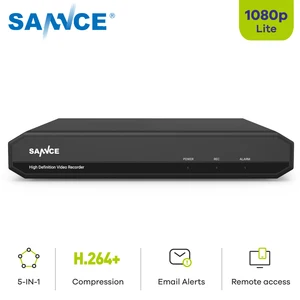 SANNCE 4-канальный TVI DVR AHD 5-в-1 1080N CCTV DVR 4CH мини Гибридный DVR Поддержка аналоговая/AHD камера с жестким диском 1T