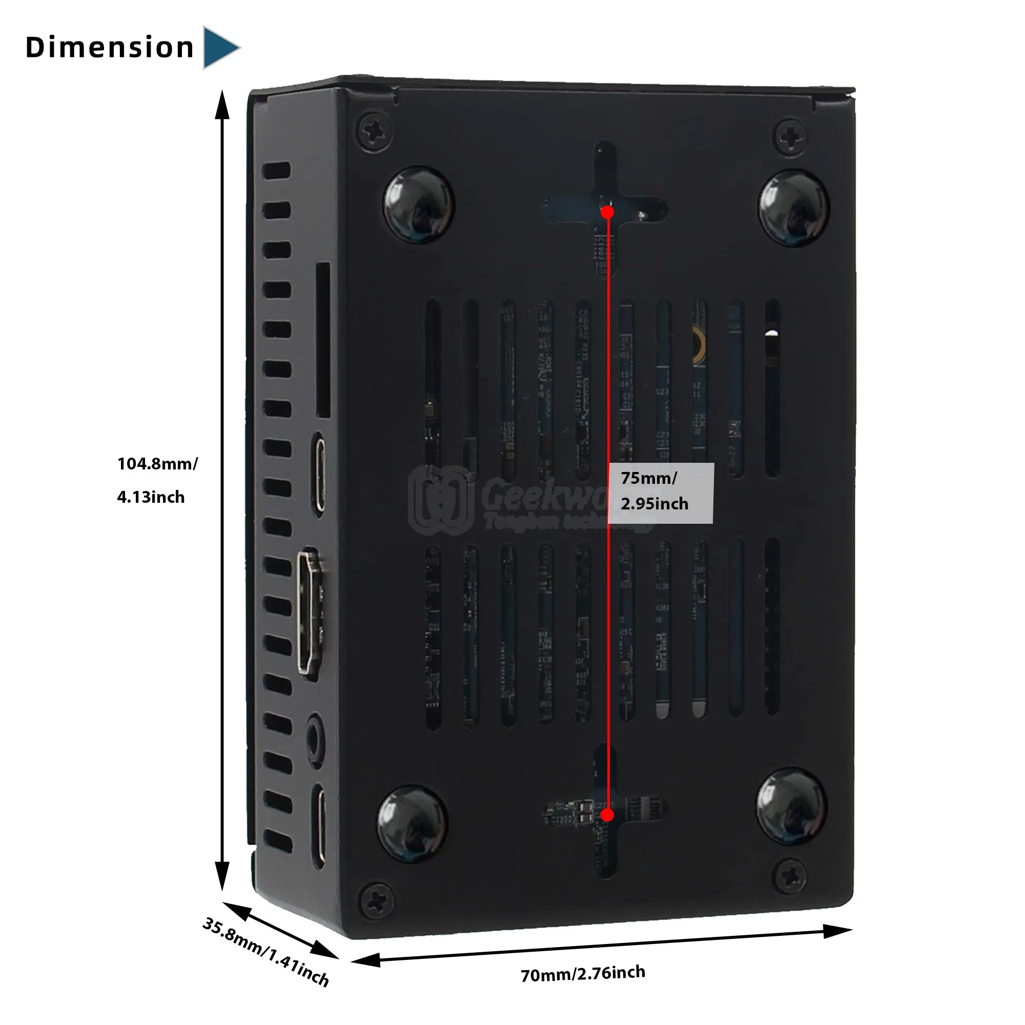 Orange Pi 5/5B ���̽� N505(���� ����� 5V 4A 20W �� 4010 �ð� �� �� �˷�̴� �濭�� ����)