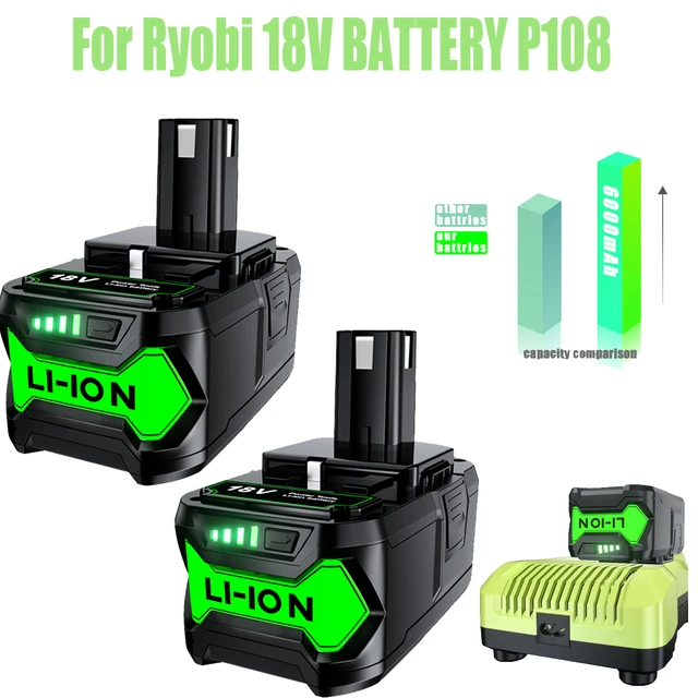 Battery Charger for Ryobi 18V Lithium Ion P102 P107 P108 BPL1815 18-Volt  ONE+