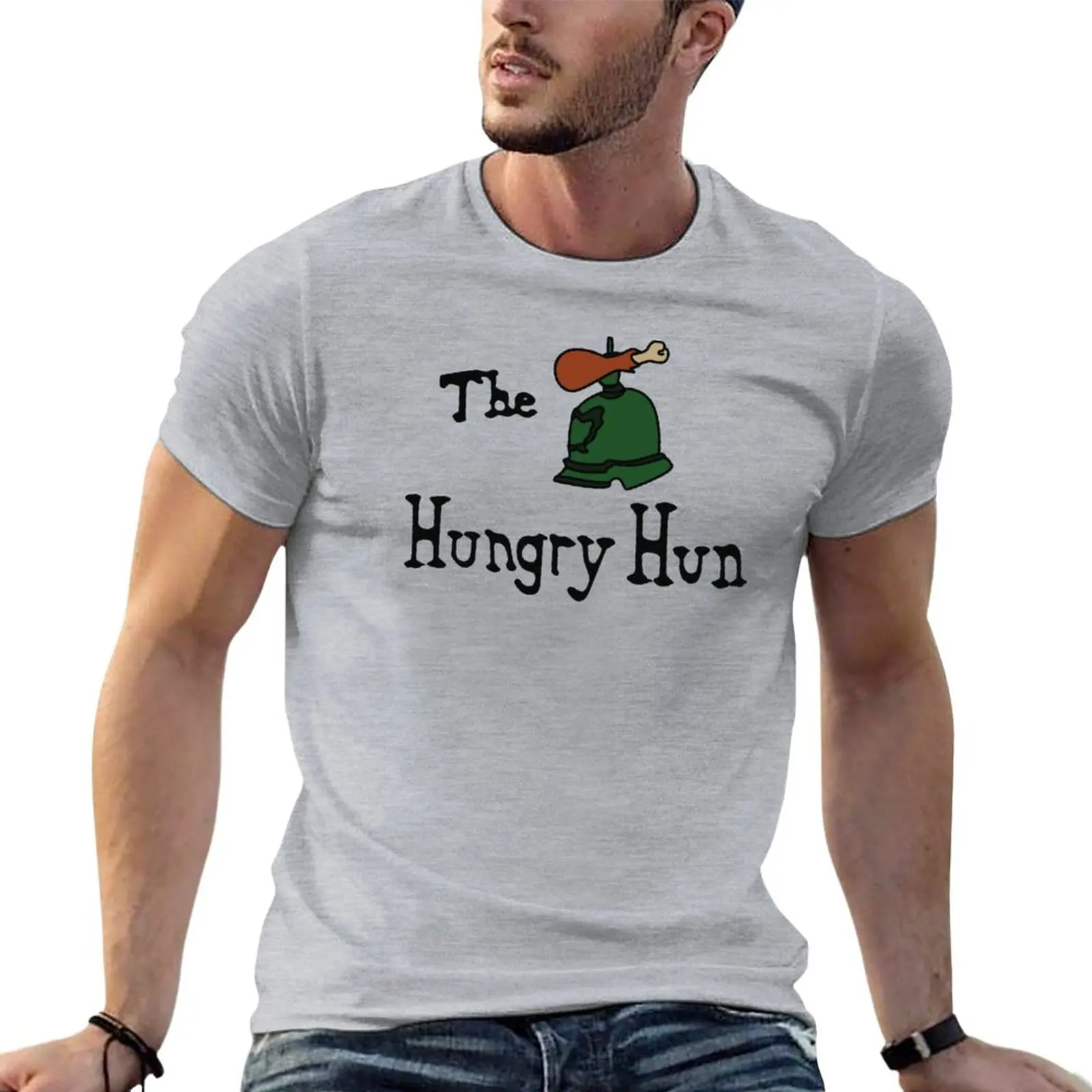 

New The Hungry Hun T-Shirt black t shirts Short sleeve tee man clothes t shirts for men