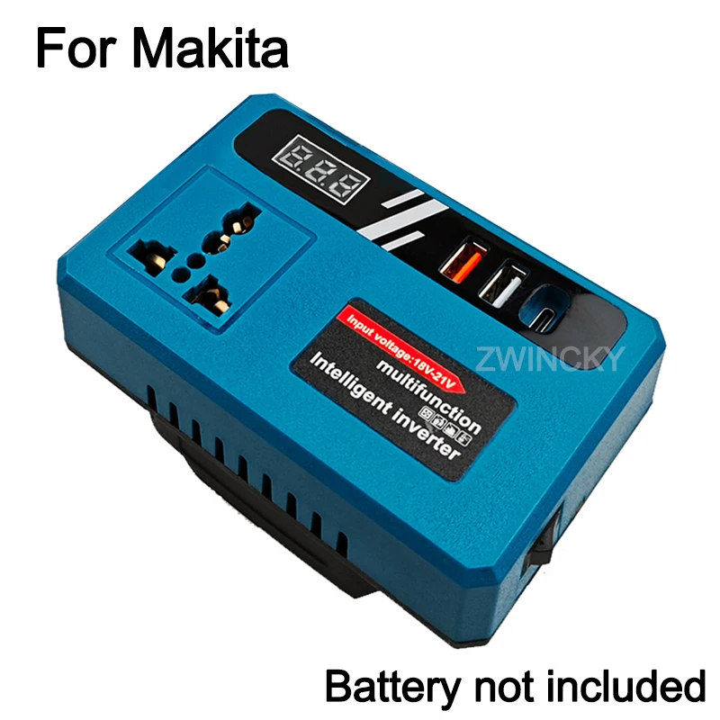Stromwechselrichter DC 18V zu 220V Inverter-Adapter Stromversorgung für Haushaltsgeräte für Makita/Dewal/Milwaukee Outdoor-Camping – Detail 7