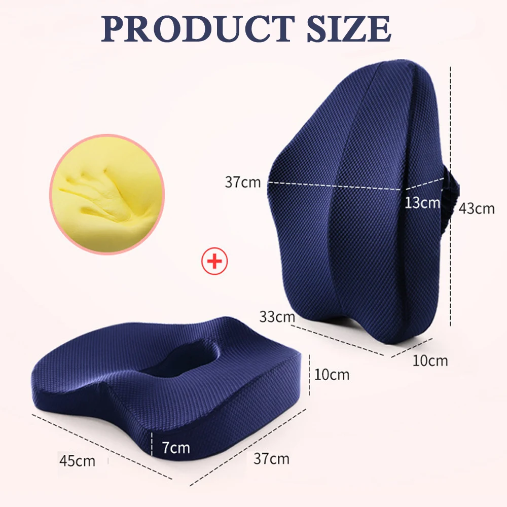 New Premium Soft Hip Support Pillow Memory Foam Massage Chair Mat for Home  Coccyx Orthopedic Pillow for Office Car Durable - AliExpress