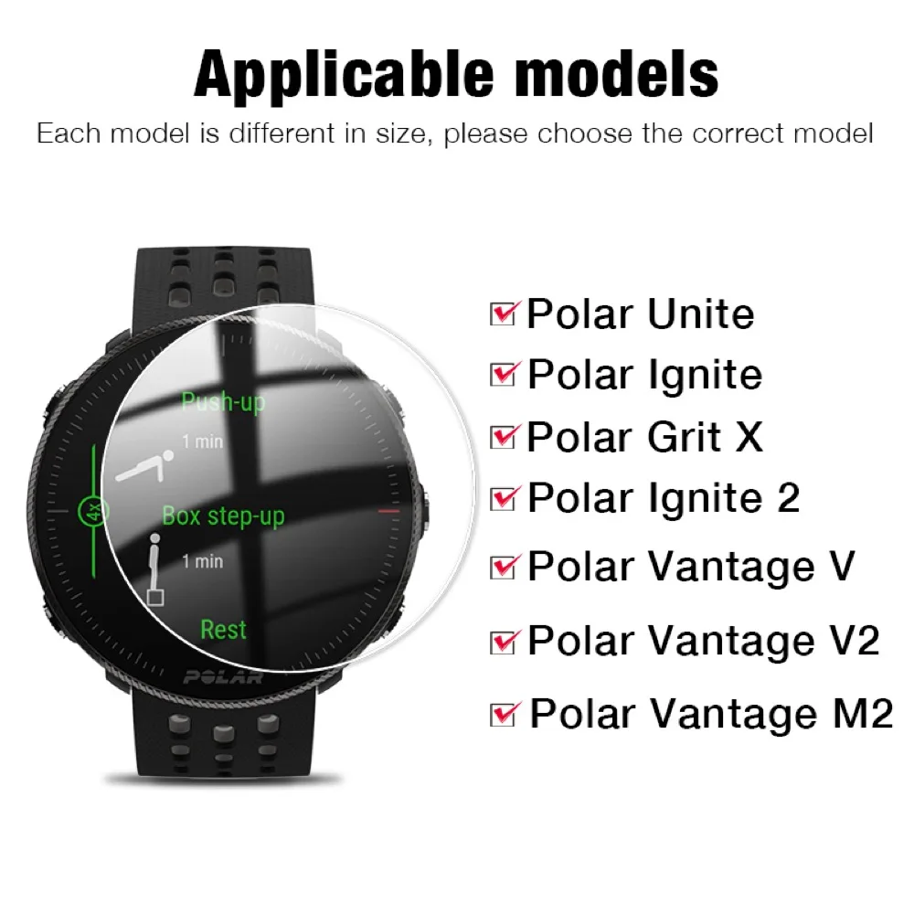 9H Premium Gehard Glas Voor Polar Horloge Unite/Ontbranden 2 Vantage V2 M2 / V Smart Horloge Scherm protector Film Accessoires