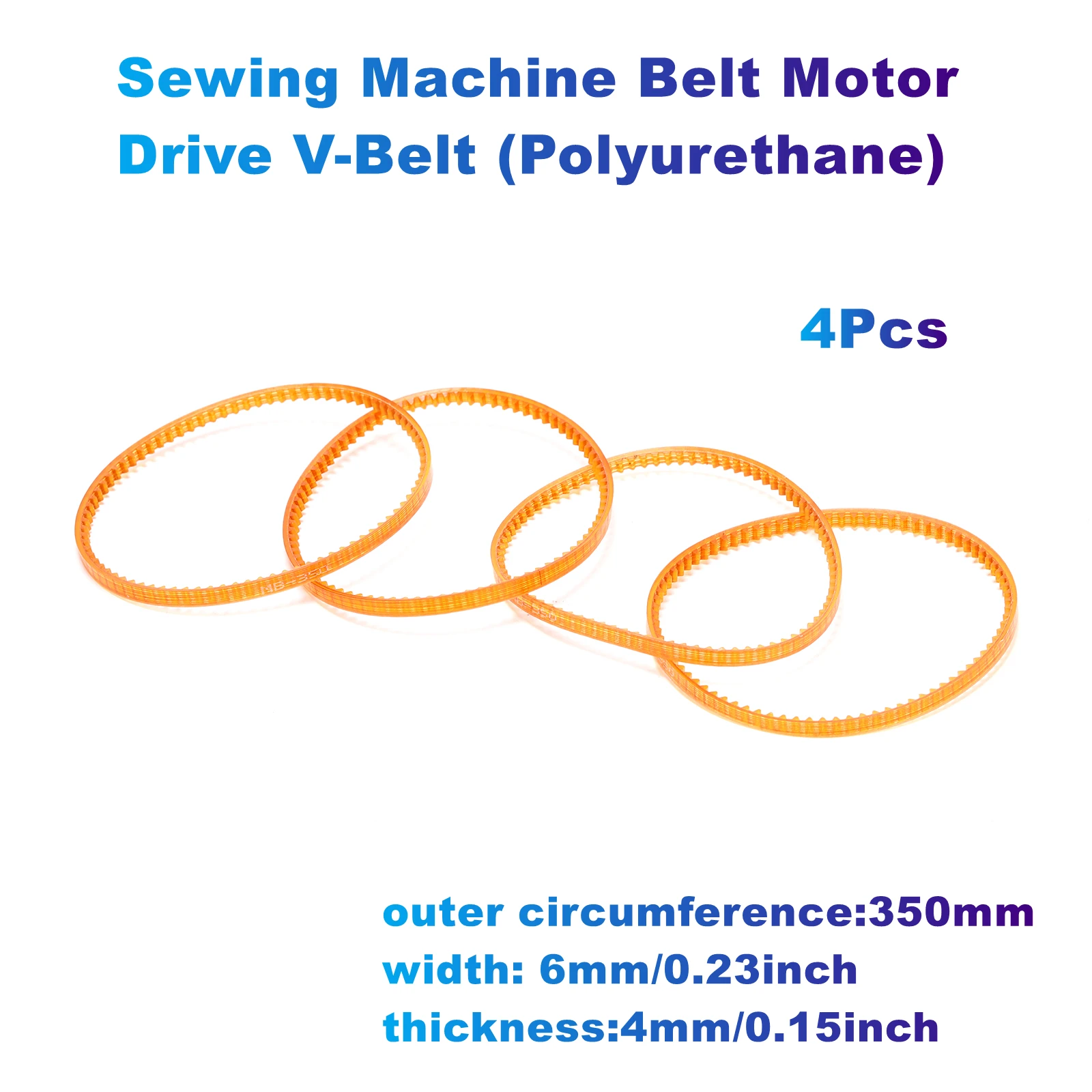 4Pcs/Lot Sewing Machine Belt Circumference 350mm Motor Drive VBelt