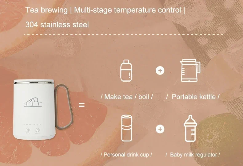 Description Picture 4 of itemPortable Mini Electric Kettle Hot Water Thermal Heating Boiler Pot Travel Cup Milk Heater Teapot Soup Stew Porridge Slow Cooker