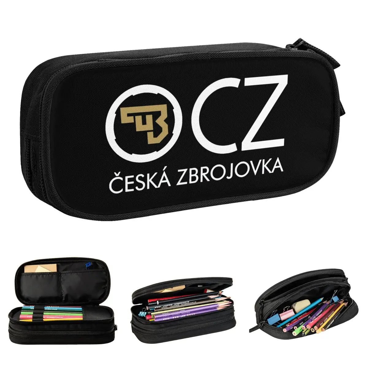 Ceska Zbrojovka CZ Firearms Pencil Cases Guns Pen Box Girl Boy Large Bag Students School Gifts Accessories