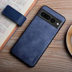 Leather Silky Feel Matte Cover - Fingerprint Proof Case for Google 10 Pro XL (Dark Blue)
