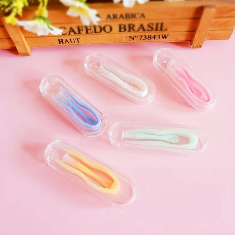 Contact Lens Case Clip Stick Tweezers Combination Box Piece Clip Set