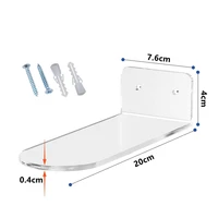 6 Pack Floating Shoe Shelves,Acrylic Wall Mounted Shoe Display Shelves,For Display Collectible Shoe&Sneaker 2