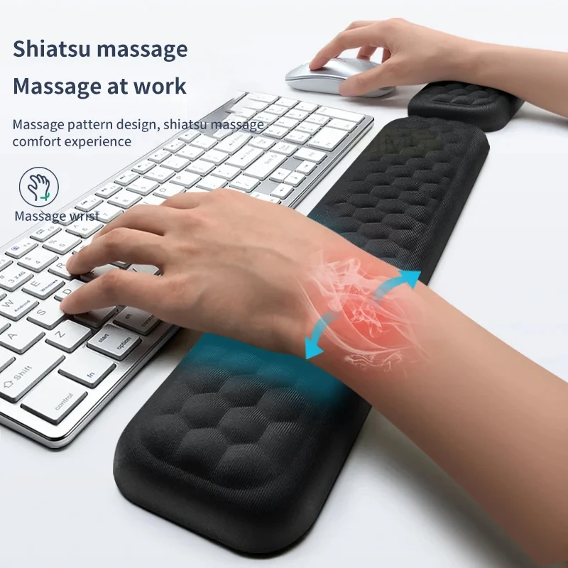 Wrist Mouse & Keyboard Protection Rest Pad Massage Texture For PC Laptop Gaming Office Keyboard Mouse Stand Memory Cotton Rest mouse pad wrist pad