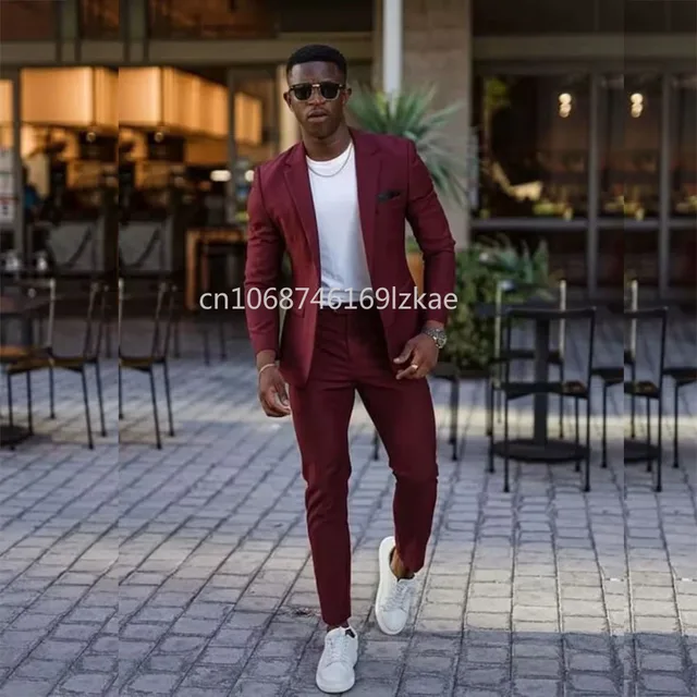 Runcati Mens 2 Piece Suit Slim Fit Two Button Solid Tuxedo Jacke 並行輸入品 Runcati Mens Casual Blazer Jacket Lightweight Sport Coat Two