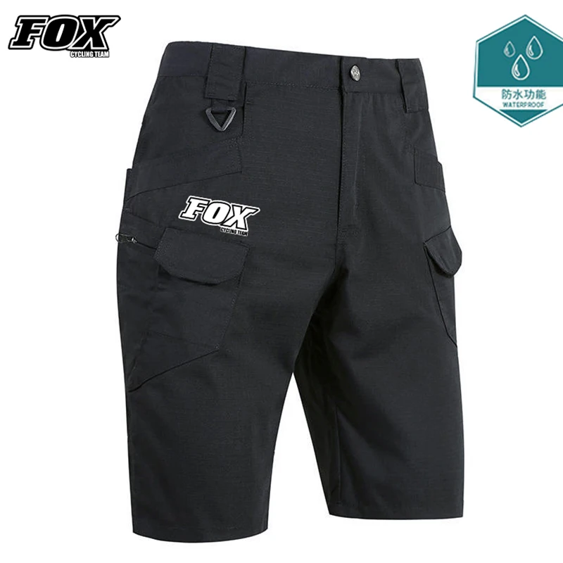 Fox Cycling Team Mountain Bike Shorts Men Downhill MTB Bicycle Motocross  Fishing Summer Waterproof Short Pants Quick Dry Black