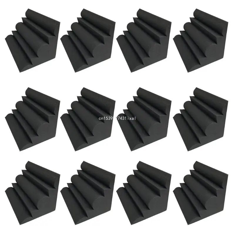 

12pcs Corner Acoustic Soundproof Foam Flame Retardant Bass Trap Sound Absorption Dropship