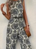 Ladies Fashion Elegant Print One-Piece Dress Elegant Style Print Design Single-Piece Women's Dress - Image 4
