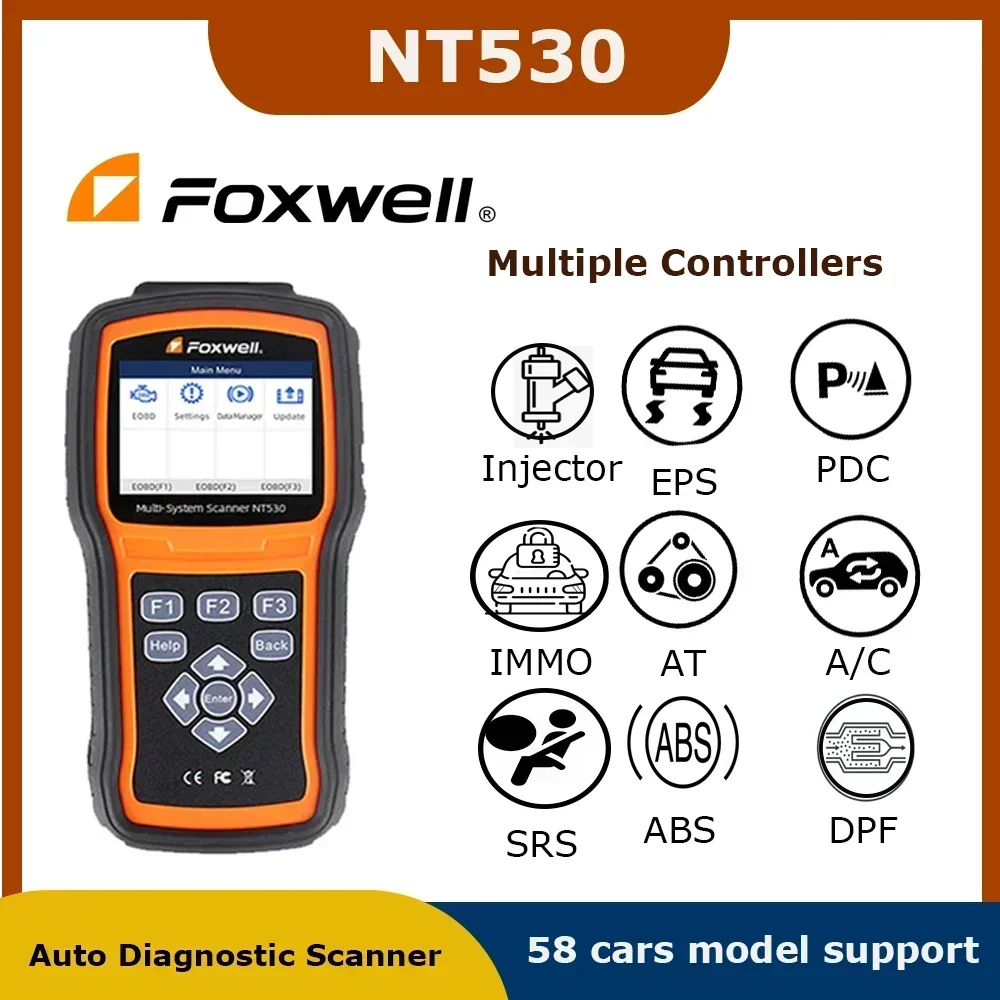 Foxwell Nt530 Scanner Multi-Sistema Strumenti Diagnostici Automatici Universali Di Livello Oe Ottieni Un Software Per Veicoli Aperto Gratuito Pk Nt650