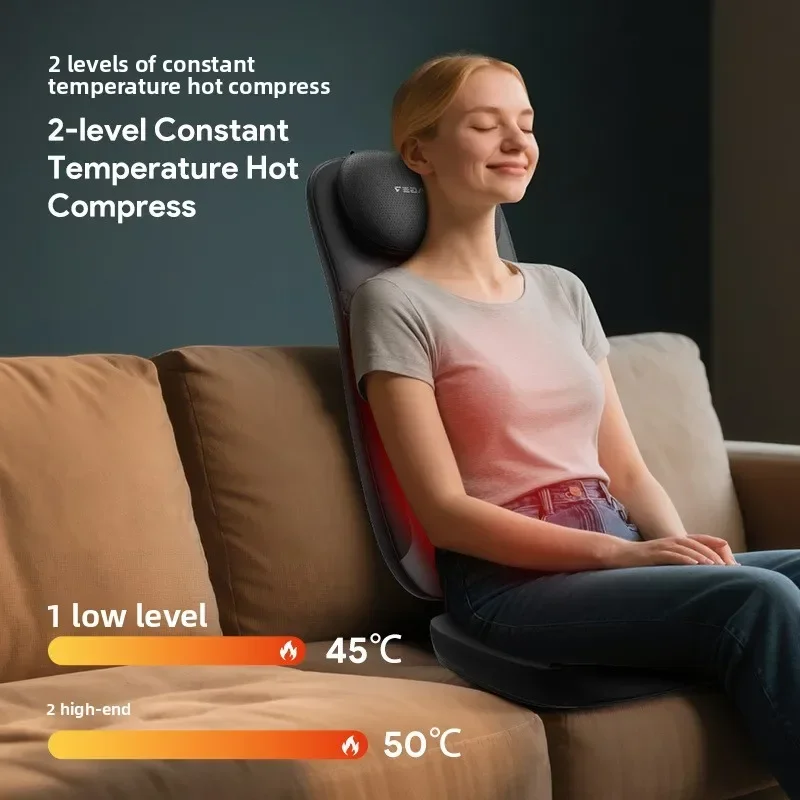 Massage Cushion for Neck and Back with Kneading and Vibration