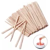 100pcs Disposable Wooden Waxing Stick Wax Bean Wiping Wax Tool Disposable Hair Removal Beauty Body Beauty Tool Uñas Nail Charms 1