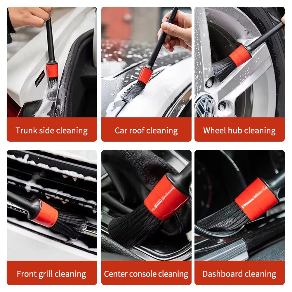 Set 2 Spazzole Per Interni Auto – Setole Ultra Morbide Antigraffio, Per Cruscotto, Prese D'aria, Console E Sedili, Manico Ergonomico