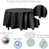 Black/White/Red Disposable PEVA Decorative Solid Plastic Tablecloth 1pc 4