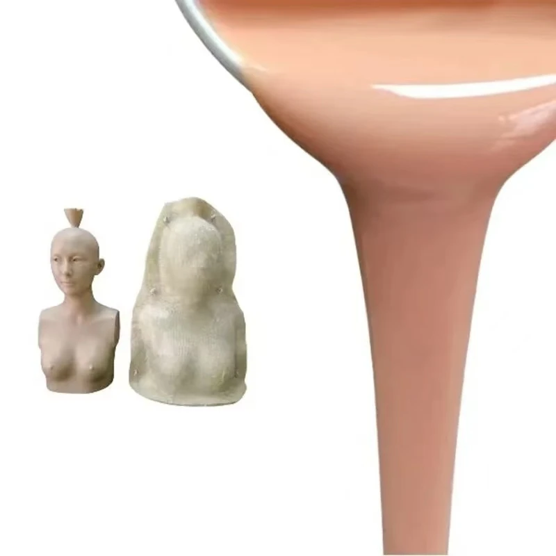 Liquid Silicone Rubber 500/1000g RTV-2 Skin Color Liquid Silicone Rubber Material 0 Hardness