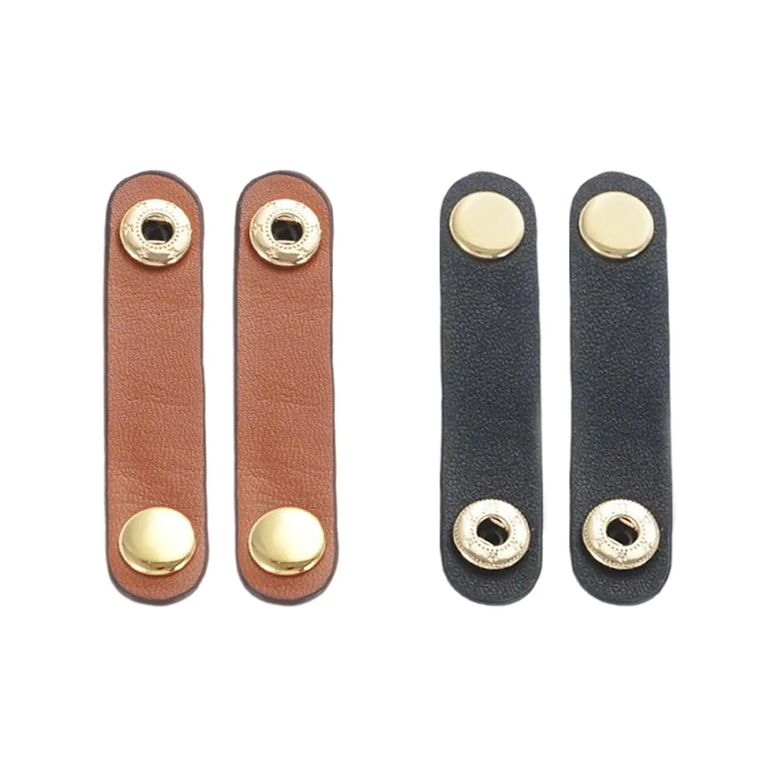 2x Fixing Buckle Handmade Clutch Bag Handle Strap with Button Anti Warpage Shoulder Bag Strap