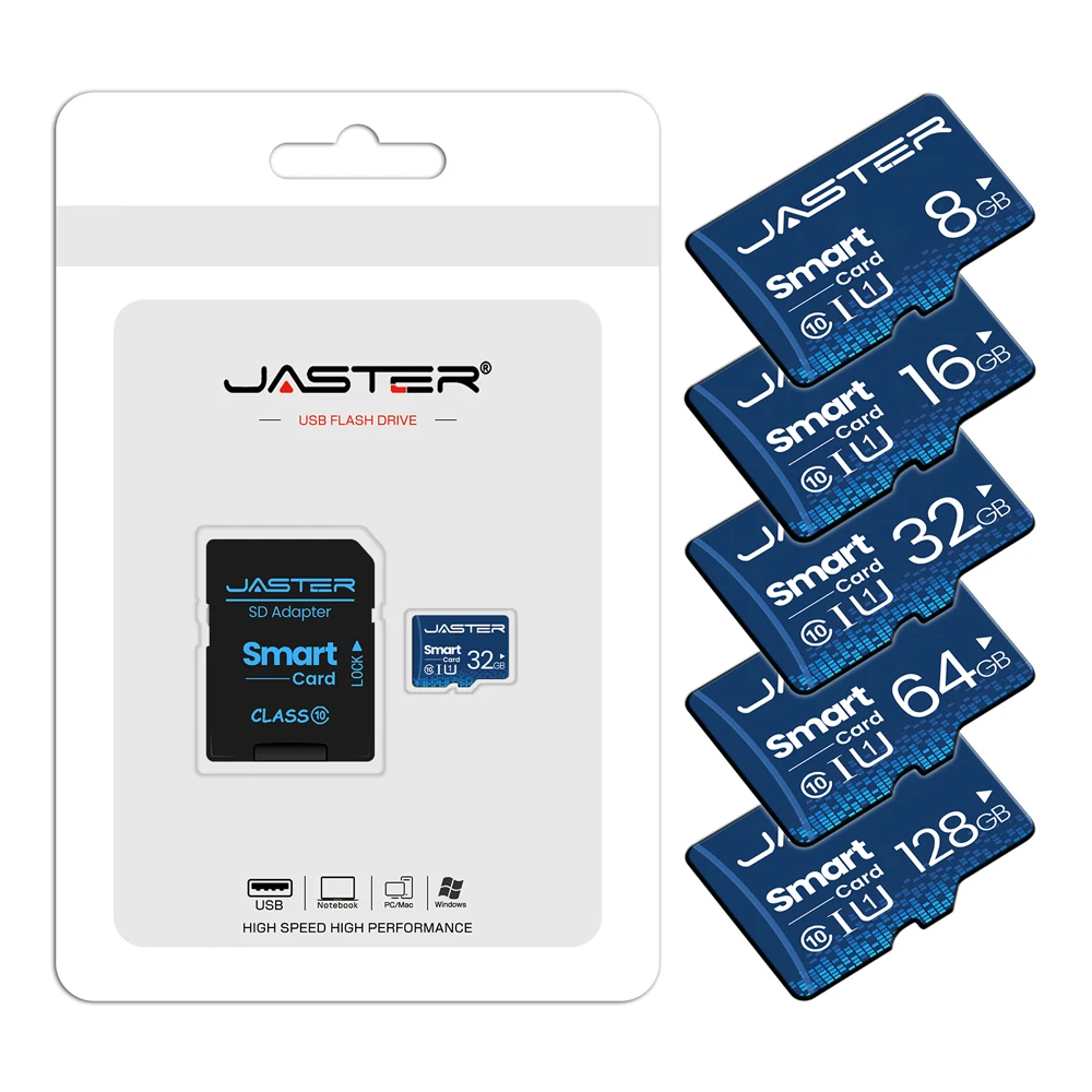 High Speed Class 10 Mini TF Card Flash Memory - 16GB to 128GB with Smart SD Card Reader Bundle