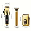 58992-717089.jpg USB Rechargeable Hair Clippers for Men, Three-piece Set with Oil Head and Electric Trimmers, Ideal for Home Use